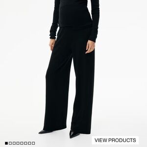 H&M Black Wide-Leg‎ Maternity Women's Pants